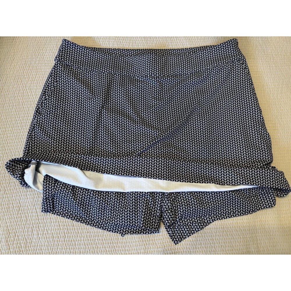 Fairway & Green Ladies 8 Skirt Skort Herringbone Golf Tennis Pickle Ball Black